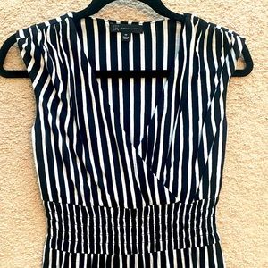 INC black & white striped dress size pp